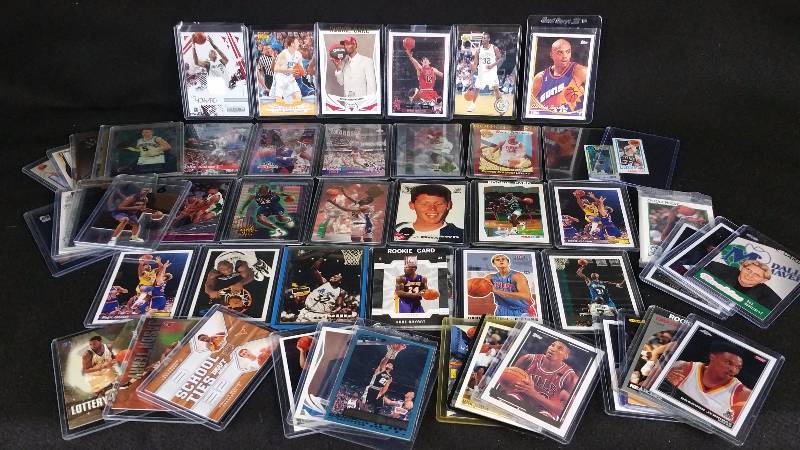 lot 57 image: Group of Basketball Stars & Rookies Bird, Barkley, Oneal, Etc.