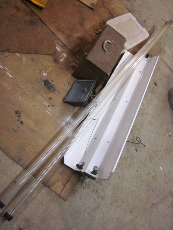 Tool Box with Tools, Lights,& Tote with Misc.