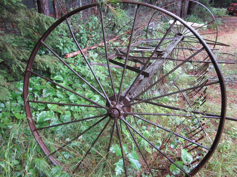 Vintage Rake with Seat