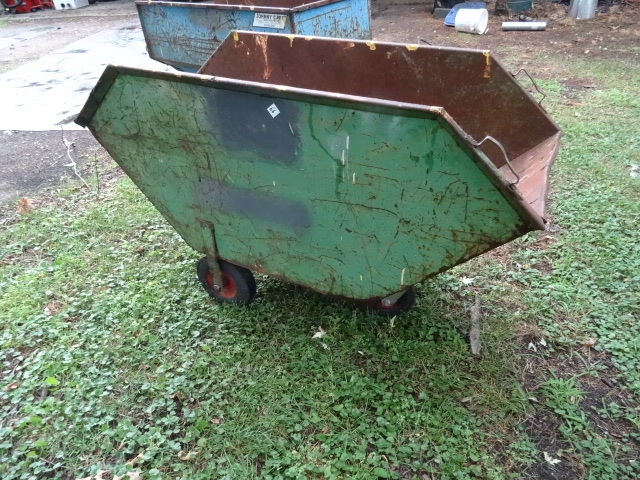 lot 66 image: 3 Wheel Dumping Warehouse Cart.