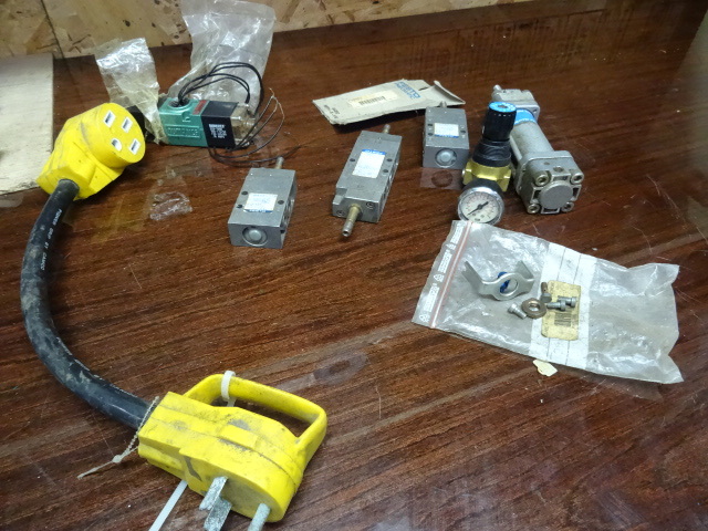lot 117 image: Pneumatic cylinders. Solenoids. Generator cord
