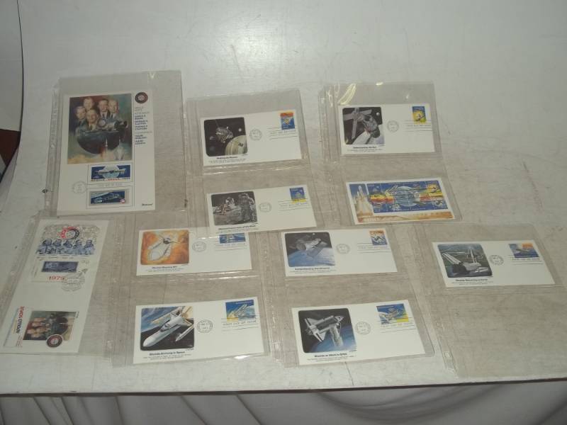 lot 56 image: 11 Assorted First Day Issue Space Stamps