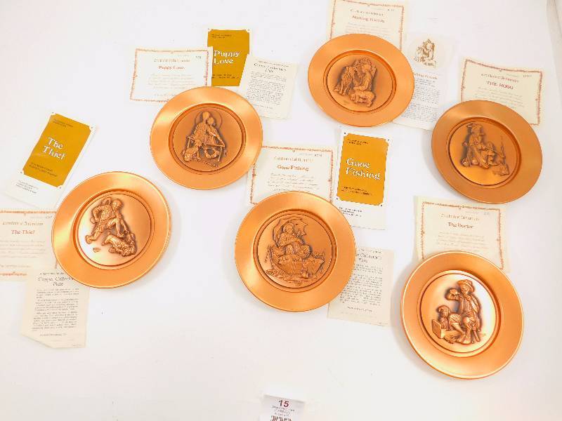 lot 15 image: (4) Norman Rockwell Copper Plates