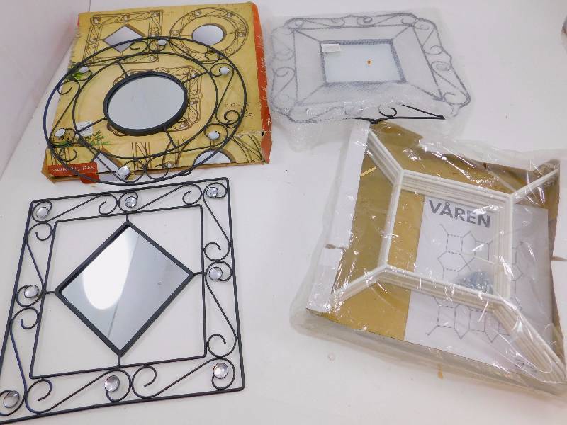 lot 38 image: New Ikea PlantFlower Hanging Apparatus  (3) Wall Mirrors