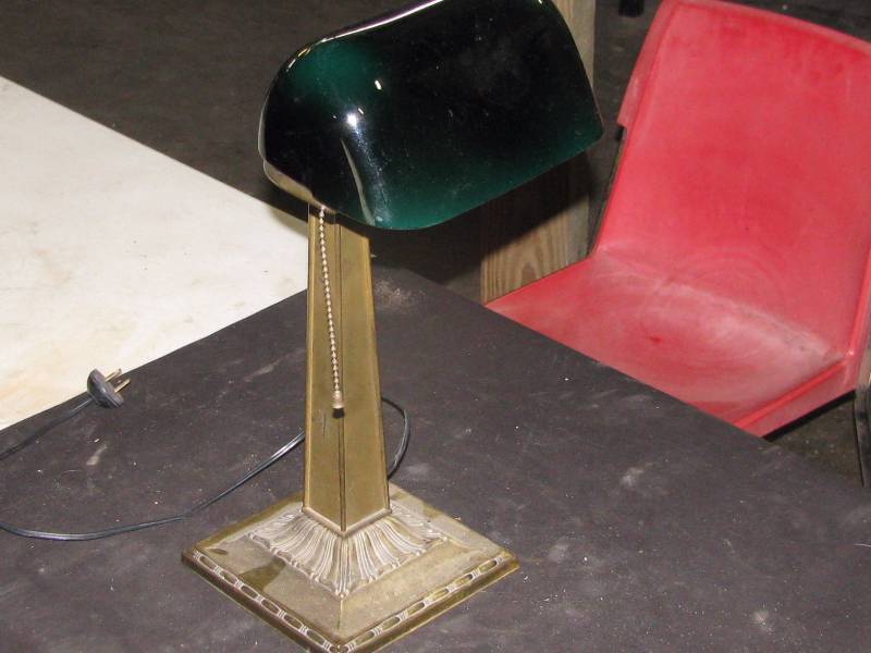 Antique Emeralite Desk Lamp