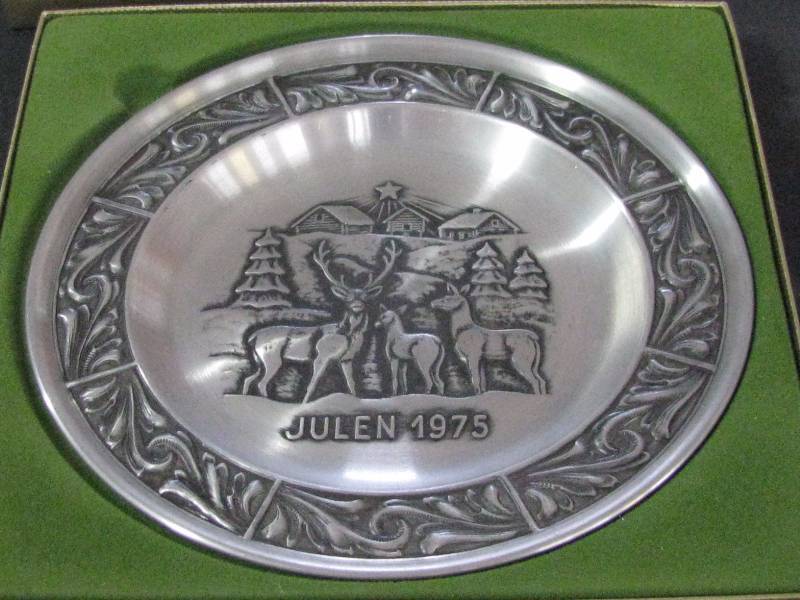 1975 Norwegian Pewter Plate
