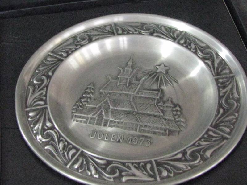 1973 Norwegian Pewter Plate