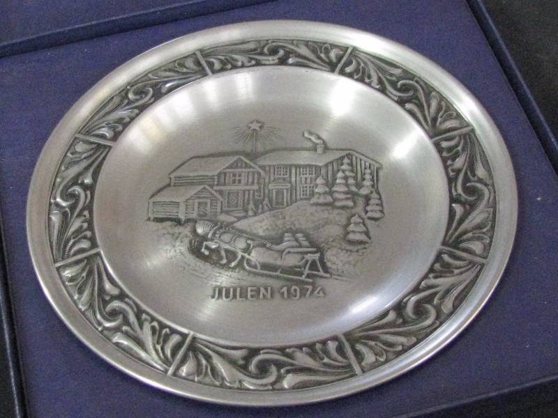 1974 Norwegian Pewter Plate