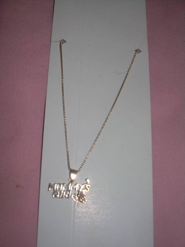 STERLING MOMMYS GIRL NECKLACE