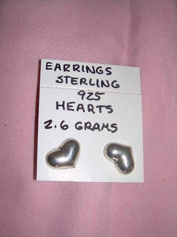 STERLING HEART EARINGS