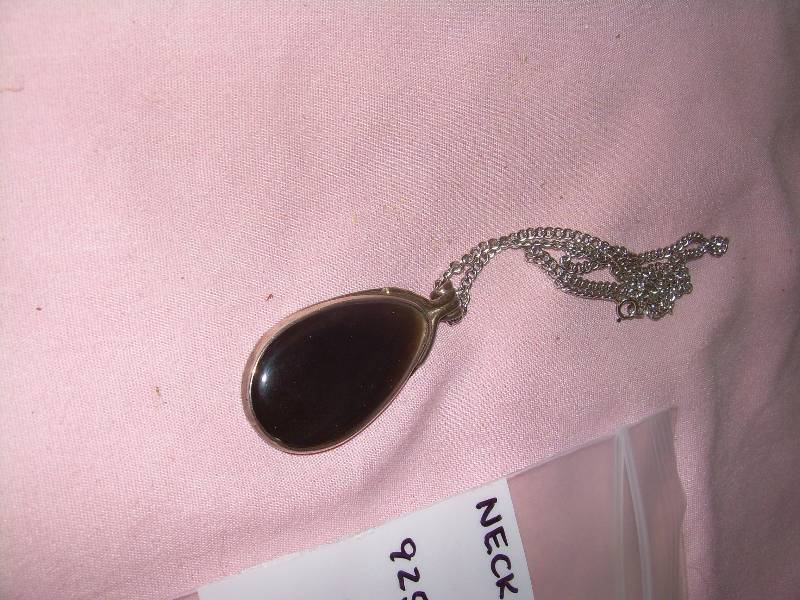 STERLING WITH STONE PENDANT