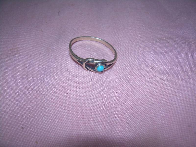 STERLING RING BLUE STONE