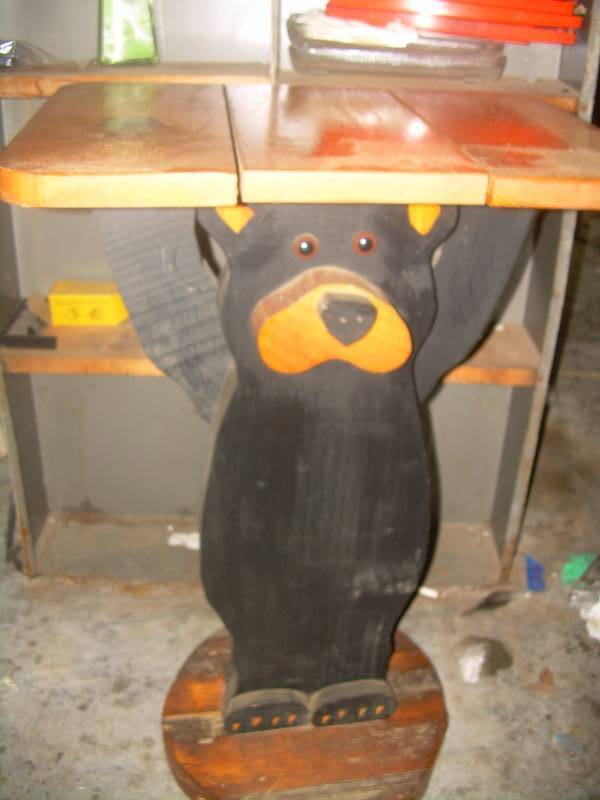 BEAR TABLE HAND CRAFTED