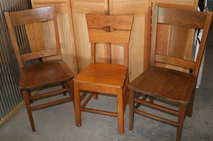 lot 4 image: Wooden Chairs