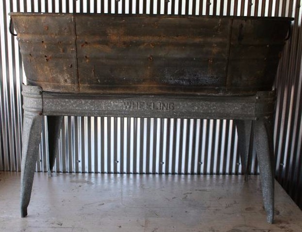lot 67 image: Antique Wash Tub with Base