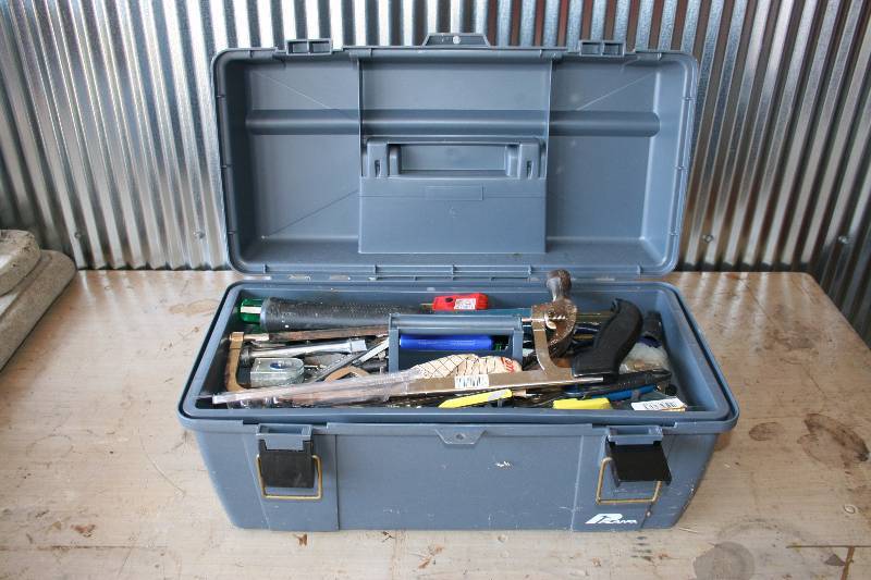 lot 74 image: Tool Box with Misc Tools