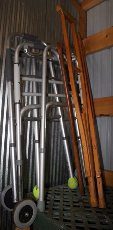 lot 103 image: Walker and Crutches