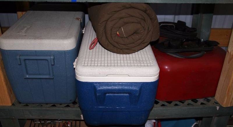 lot 109 image: Camping Coolers and Boat Fuel Tanks