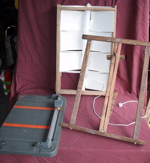 lot 192 image: Light Box, Cutting Tool, and More