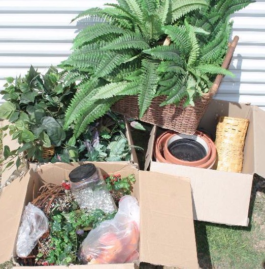 lot 201 image: Fake Flowers and More