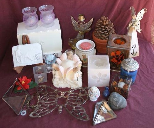 lot 212 image: Candles and Candle Holders
