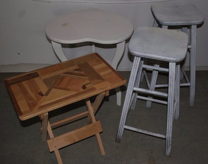 lot 235 image: Stools, End Tbale, and More