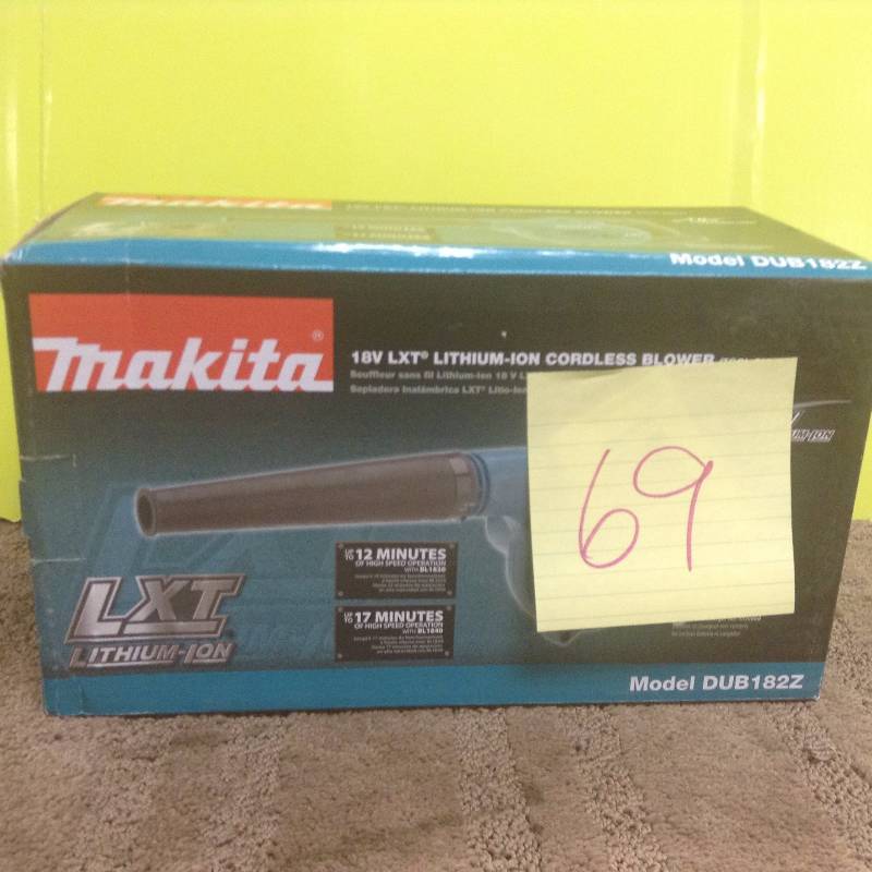 lot 69 image: Makita LXT 18V Cordless Blower New