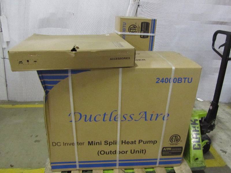 lot 32 image: Energy Star 24,000 BTU 2 Ton Ductless Mini Split Air Conditioner and Heat Pump Variable Speed Inverter - 220V60Hz