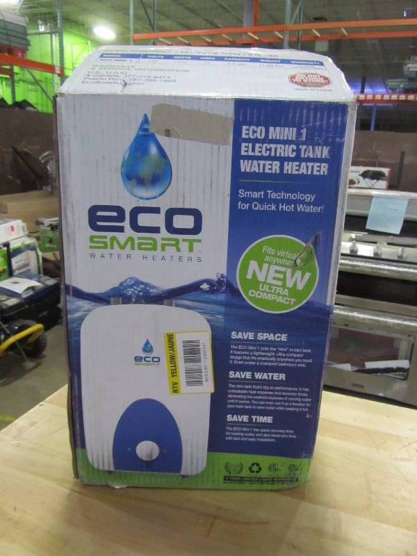 lot 39 image: EcoSmart 1 Gal. 120-Volt Electric Mini Tank Point of Use Water Heater