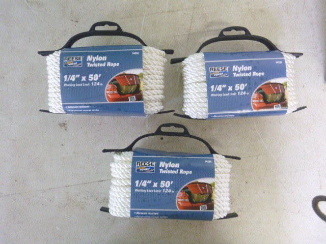 3 Spools of Nylon Twisted Rope