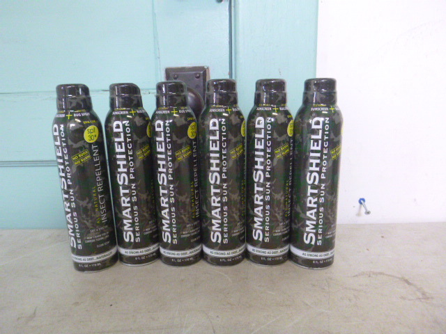 6 Bottles of Smart Shield Serious Sun Protector and Insect Repellent