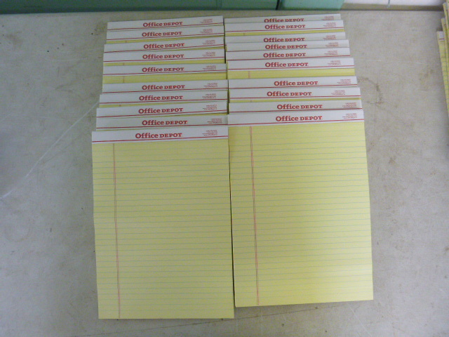 20 Yellow Legal Size Lined Note Pads