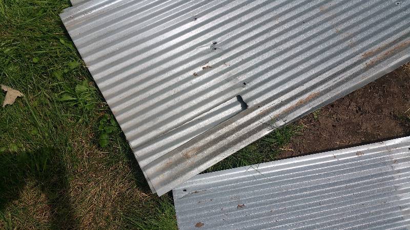 lot 10 image: (7) 10 Galvanized Steel Sheets - Slotted  Bonus Pieces