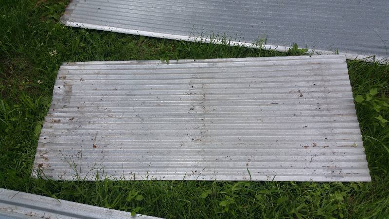lot 13 image: (5) Sheets of Galvanized Steel - Various Sizes 9, etc.
