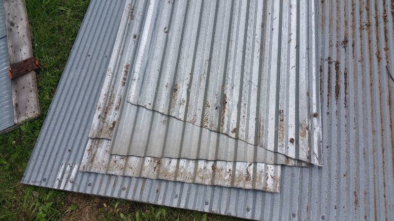 lot 15 image: (4) 12 Angled Sheets of Galvanized Steel