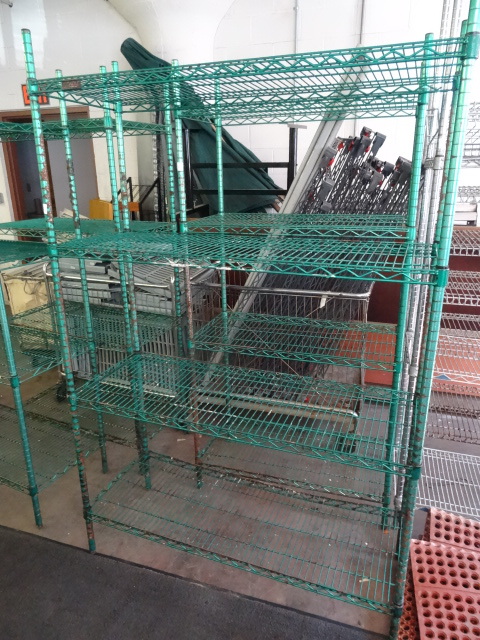 lot 32 image: Eagle 4 Tier Wire Rack NSF. 48 X 18 X 74