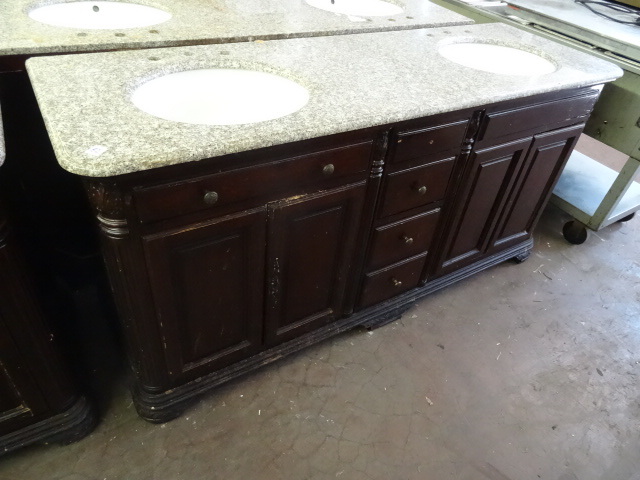lot 82 image: Double Sink Bathroom Vanity.
