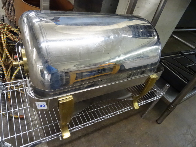 lot 100 image: Roll Top Chaffing Pan