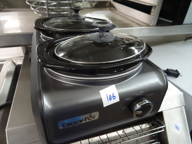 lot 106 image: Crock Pot Dual Pot Table