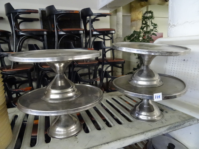 lot 235 image: 4 Metal Cake Pedestals