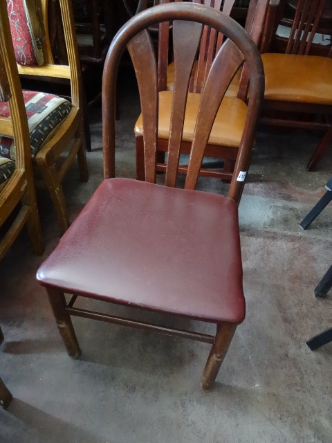 lot 270 image: 10 Wood Framed Restaurant Chairs