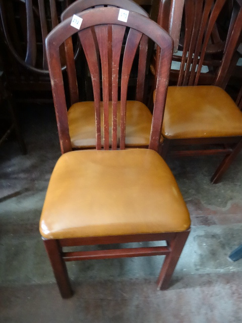 lot 272 image: 10 Wood Framed Restaurant Chairs