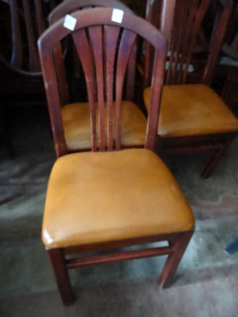 lot 273 image: 10 Wood Framed Restaurant Chairs