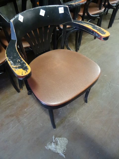 lot 278 image: 10 Wood Framed Restaurant Chairs
