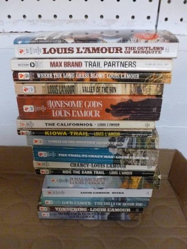 lot 43 image: Vintage Louis Lamour Books