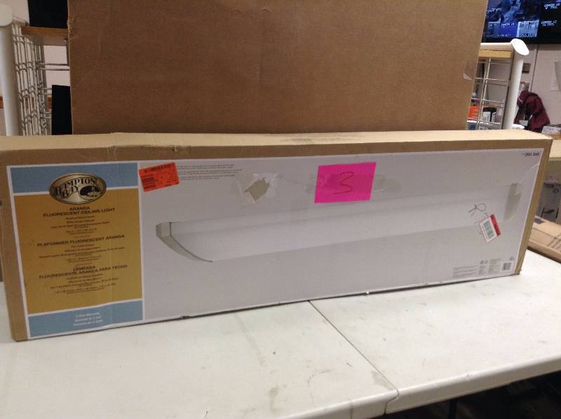 lot 3 image: Hampton Bay Aranda Fluorescent Ceiling Light New