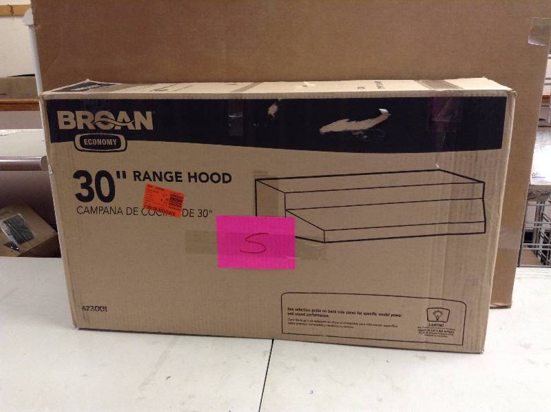 lot 5 image: Broan 30 Range Hood White Never used