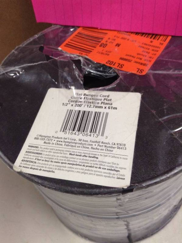 lot 29 image: New Flat Bungee Cord 12 x 200