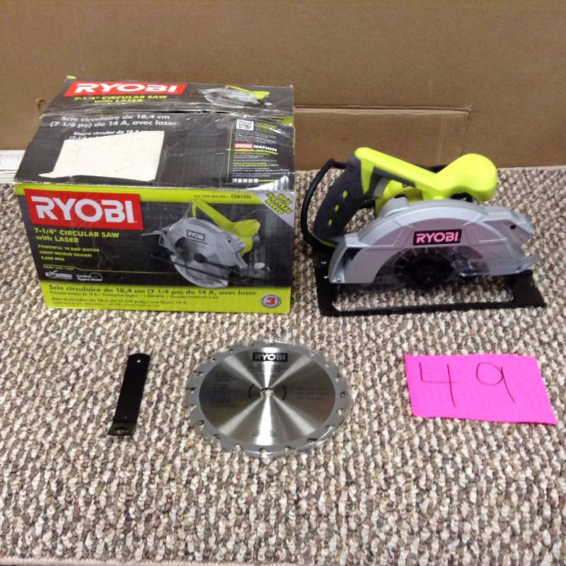 lot 49 image: Ryobi 7 14 Circular saw with laser