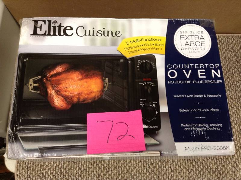 lot 72 image: Elite Cuisine Counter op Oven not used